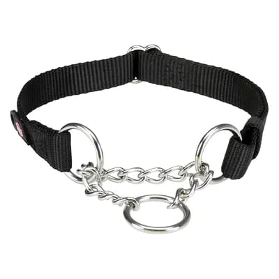 Collier anti-traction Trixie Premium, noir pour chien - taille M–L : tour de cou 35–50 cm x l 2 cm