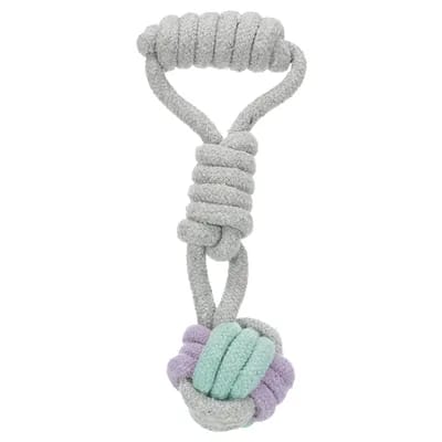 Trixie Junior Corde de jeu avec balle tressée pour chiot - L 23 cm, 6 cm de diamètre