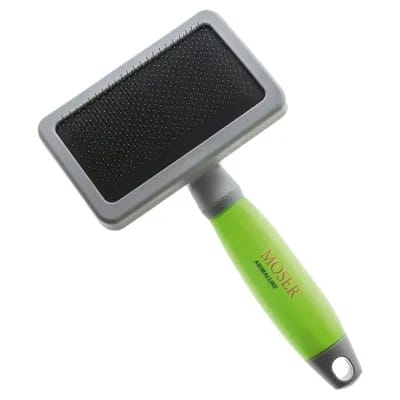 Grande brosse carde Moser pour chien  - L 21 x l 12 x H 1,5 cm