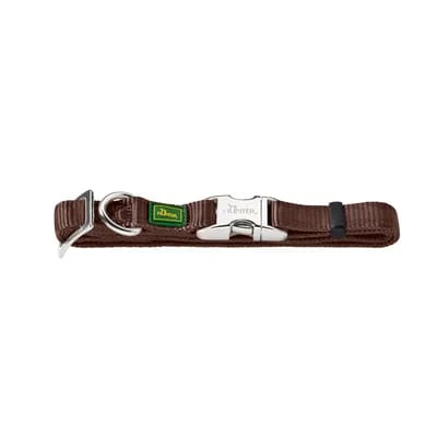 Collier HUNTER Vario Basic Alu-Strong Marron Taille XL : 45 - 65 cm de tour de cou, 25 mm de large Chien