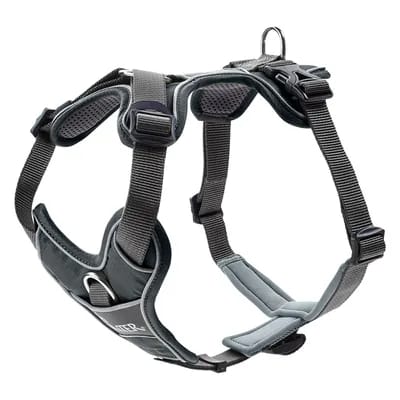 Harnais HUNTER Divo, gris taille L tour de poitrail 72-100 cm - pour chien