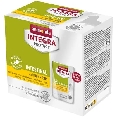 Nourriture humide pour chat Animonda Integra Protect Adult Intestinal au poulet au riz 8x85 g