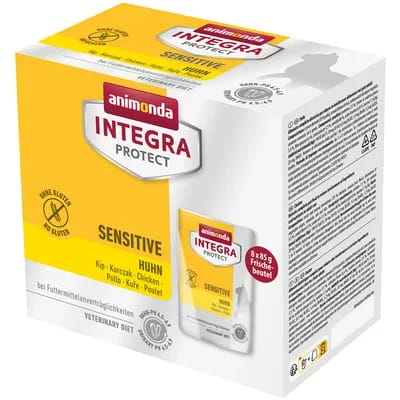 Nourriture humide pour chat Animonda Integra Protect Adult Sensitive au poulet 8x85 g