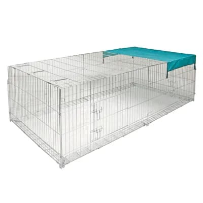 Enclos Rongeur - Filet de protection : L 230 x l 115 x H 70 cm - Enclos Kerbl avec anti-fugue rongeur