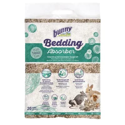 2x20L Sous-couche de litière Bunny pour rongeur et lapin