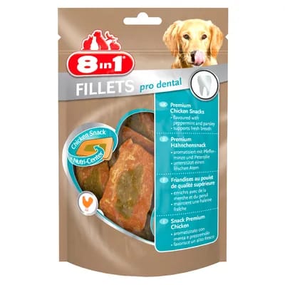 80g Fillets Pro Dental S 8in1 pour chien - Friandises pour chien