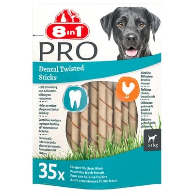 190g 35 bâtonnets Pro Dental bâtonnets à mâcher 8in1 - Friandises pour Chien