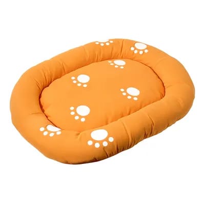 Panier Chat Rebord rembourré Orange L45xl35cm Panier Smilla pour chat