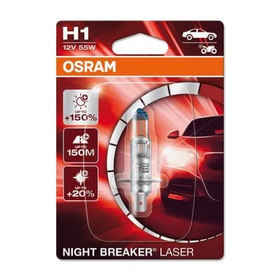 1 Ampoule Osram Night Breaker Laser H1 12v 55w