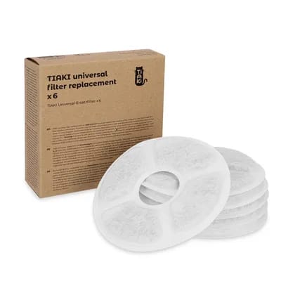 Accessoires pour fontaine à eau en plastique Starfish TIAKI : filtre de rechange (6 pièces) pour chat