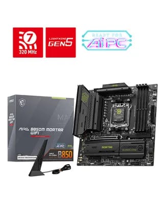 MSI MAG B850M MORTAR WIFI carte mère AMD B850 Emplacement AM5 micro ATX