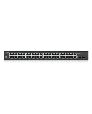 Zyxel GS1900-48HPv2 Géré L2 Gigabit Ethernet (10/100/1000) Connexion Ethernet, supportant l'alimentation via ce port (PoE) Noir