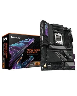 GIGABYTE Carte mère X870E A ELITE WIFI7 - Prend en charge les processeurs AMD Ryzen 9000, VRM numérique 16+2+2 phases, jusqu'à 8