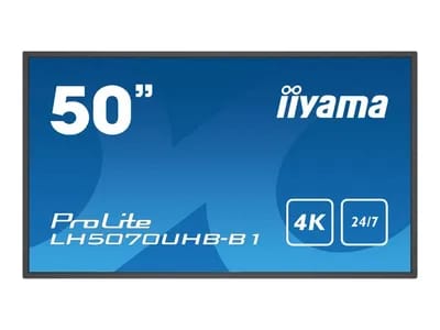 iiyama ProLite LH5070UHB-B1 - Classe de diagonale 50" (49.5" visualisable) écran plat LCD - signalisation numérique - 4K UHD (2160p) 3840 x 2160 - noir mat
