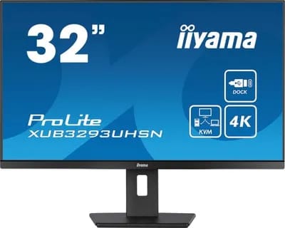 Iiyama XUB3293UHSN-B5 31.5" 4K/60Hz/Dock USB-C/KVM/RJ45