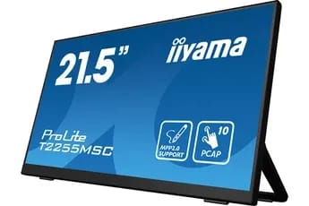 Tactile 21,5'' PCAP, IPS, 10 points, 1920x1080, Haut-parleurs, HDMI, DP, 360cd/m², 1000:1 contraste statique, 5ms, USB HUB 3.0, Multi points