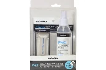 Accessoire platine vinyle Nagaoka Kit de nettoyage CTW-SET1 pour disques vinyles : Cleartone water SPW01, chiffon CLV30 et brosse velours WCL-111