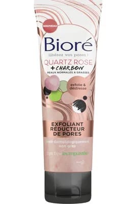 Exfoliant réducteur de pores quartz rose et charbon                                - Bioré