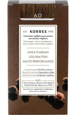 Coloration permanente huile d’argan - Blond foncé 6.0                                - Korres