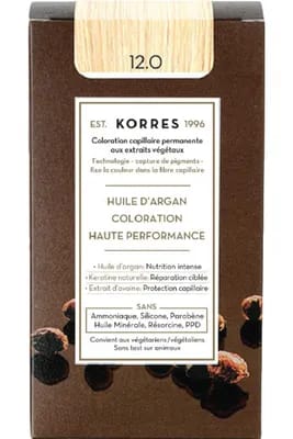 Coloration permanente huile d’argan - Blond spécial 12.0                                - Korres