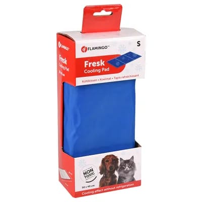 Tapis rafraîchissant Flamingo Frosty, bleu - taille S : L 50 x l 40 cm