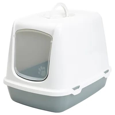 Maison de toilette Savic Oscar blanc/gris clair pour chat