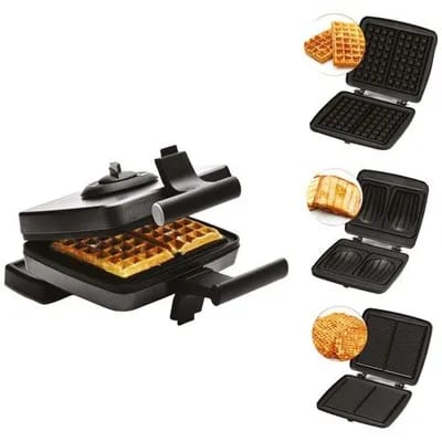 frifri - Gaufrier/machine à croque-monsieur - 1.2 kWatt - noir