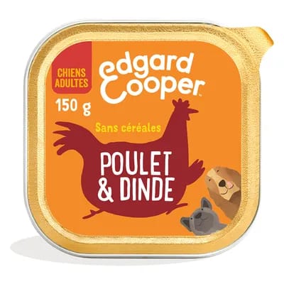 Edgard & Cooper Adult sans céréales 150 g pour chien - poulet, dinde