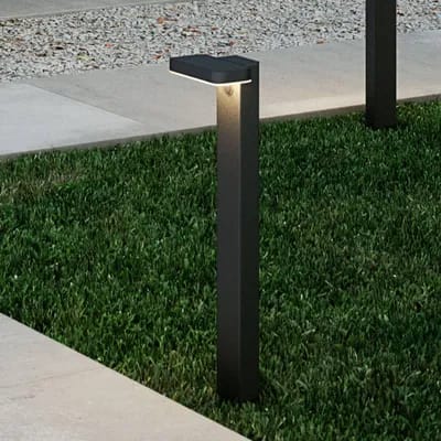 Nordlux Borne lumineuse solaire LED Rica Square, angulaire