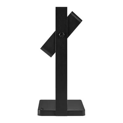 Nordlux Lampe de table LED solaire Saulio, IP44, aluminium, noir, USB, accu