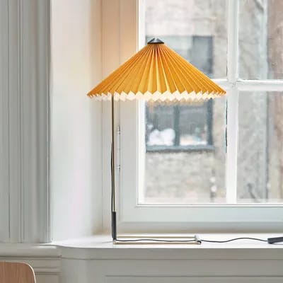 HAY Matin 380 lampe à poser LED Plissee, jaune