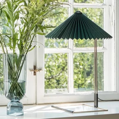 HAY Matin 380 lampe à poser LED Plissee, verte