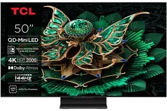 4K QD-Mini Pro 144Hz 50C79K 127 cm avec GOOGLE et système sonore Dolby Atmos