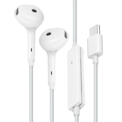 Écouteurs Filaires Usb-c Microphone Bouton Multifonction Oppo Blanc