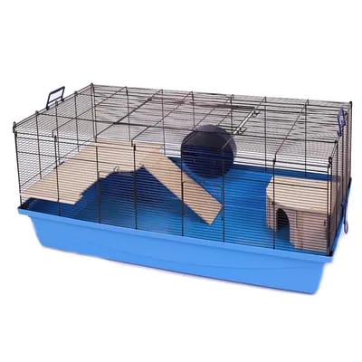 Cage Skyline Barney pour rongeur - bleu clair : L 100 x l 56 x H 46 cm