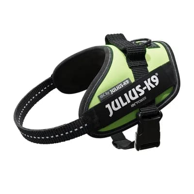 Harnais Julius-K9 IDC® Power, vert fluo pour chien - taille XS : tour de poitrail 40 - 53 cm