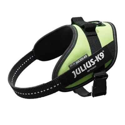Harnais Julius-K9 IDC® Power, vert fluo pour chien - taille S : tour de poitrail 49 - 67 cm