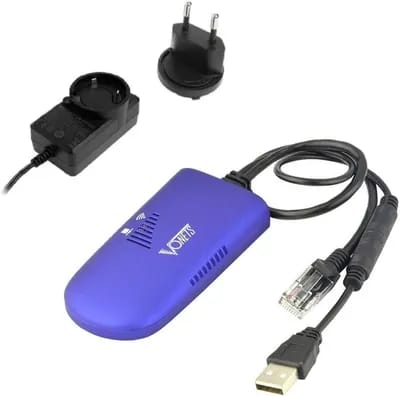 2.4GHz WiFi Bridge Ethernet Repeater Wireless/WiFi Hotspot Signal Range Extender/RJ45 WiFi Adapter for DVR, Monitoring, Network Devices USB Power Adapter 5V/2A VAP11G-300