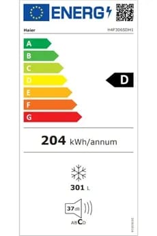 Congelateur Armoire Inox Haier 301L - No Frost - Classe D - Instaswitch - ABT Pro