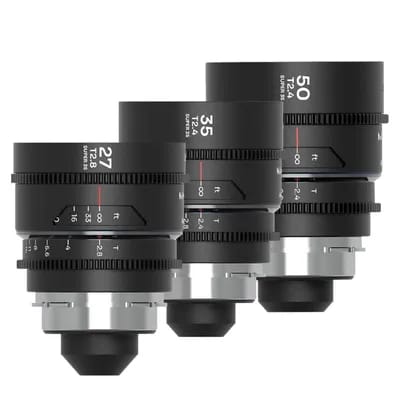 Ensemble Laowa Nanomorph S35 (27,35,50mm) (Argent) (Cine) Arri PL/EF