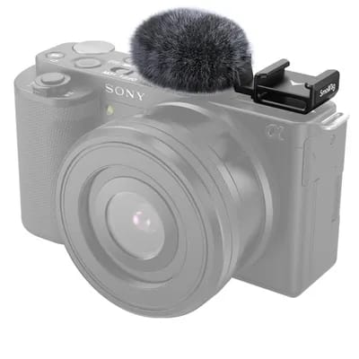 SmallRig Cold Shoe Adaptateur avec pare-brise pour Sony ZV-E10 et ZV-1 3526