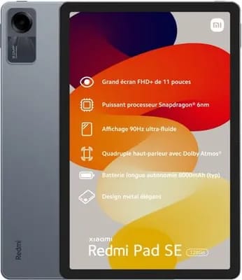 Tablette Android XIAOMI Redmi Pad SE Noir 128Go