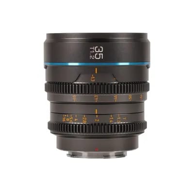 Sirui Nightwalker Series 35mm T1.2 S35 Manual Focus Cine Lens RF Mount, gun metal grey