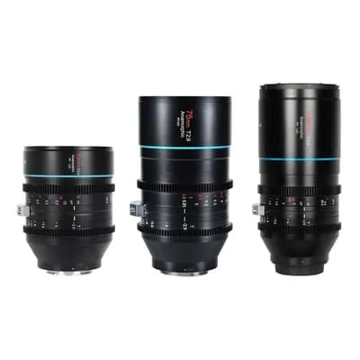 Sirui Venus 3 lens kit T2.9 1.6x (35mm+75mm+150mm + hard case) E mount