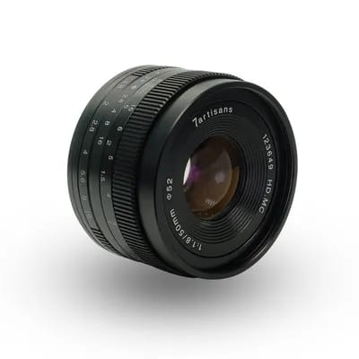 7artisans 50 mm f / 1.8 noir pour monture E