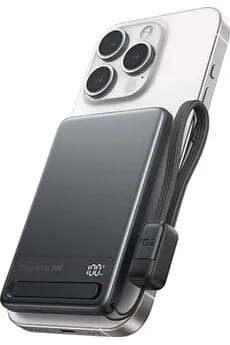 PB MagPro Slim 5k mAh Magnet+ USB C + cbl USB C Bk