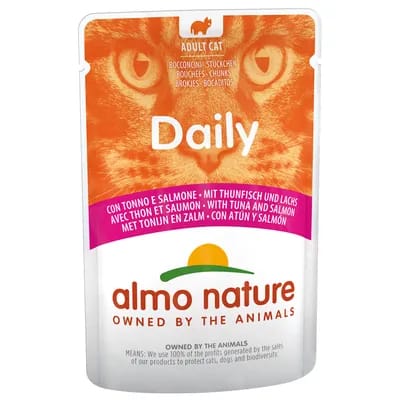 24x70g thon / saumon Almo Nature Daily Menu - Nourriture pour Chat