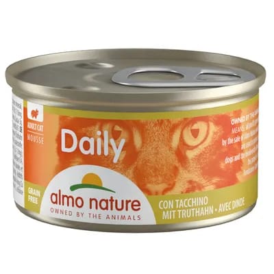 24x85g mousse à la dinde Almo Nature Daily Menu - Nourriture pour Chat