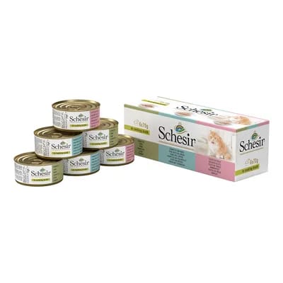 6x70g en bouillon Schesir - Sachets et Boîtes pour Chat