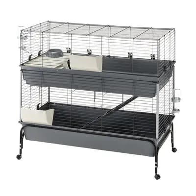 Cage Vital 120 à 2 niveaux pour lapin  - L 120 x l 60 x H 116 cm